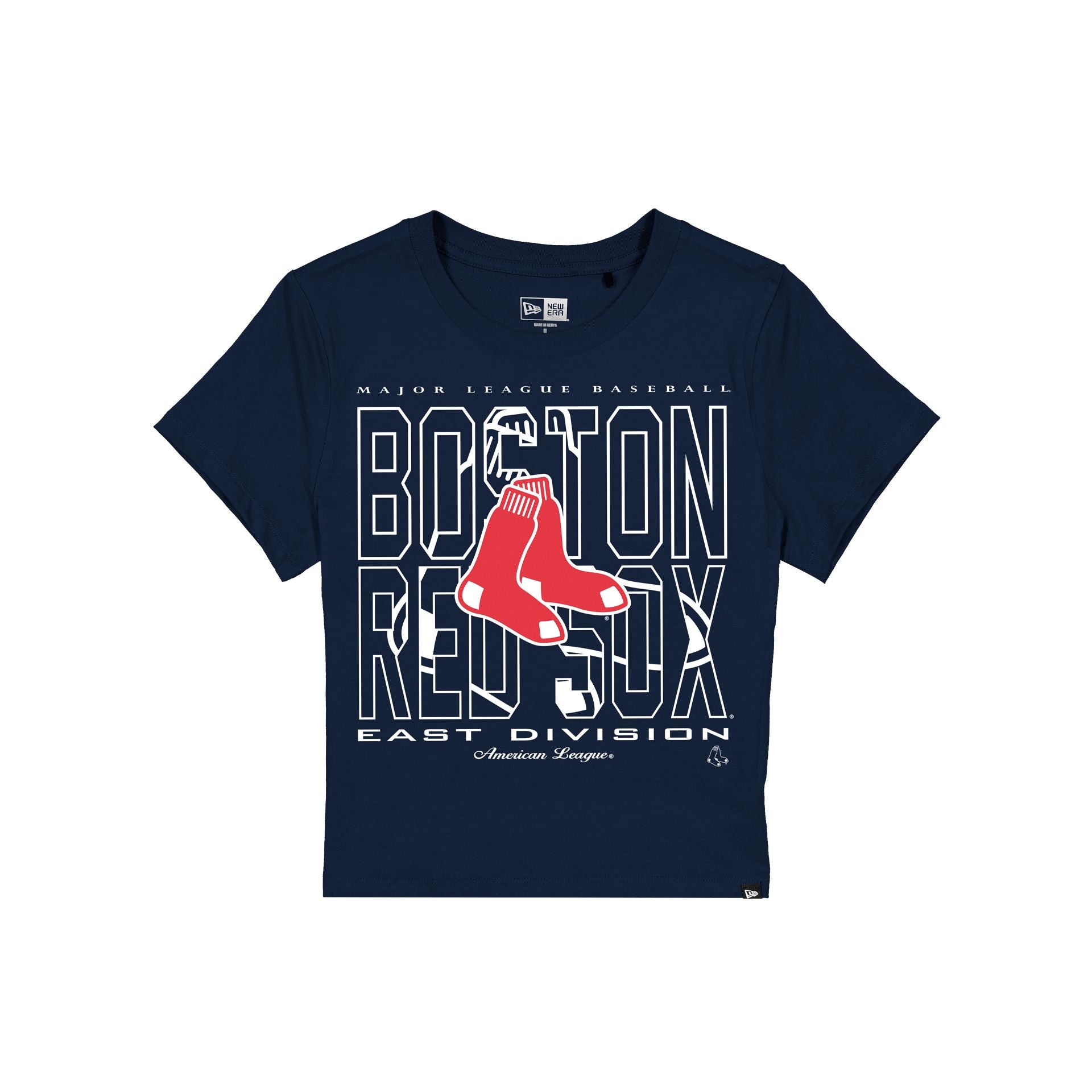 Boston Red Sox Leisure Women's Shrunken Cropped T-Shirt