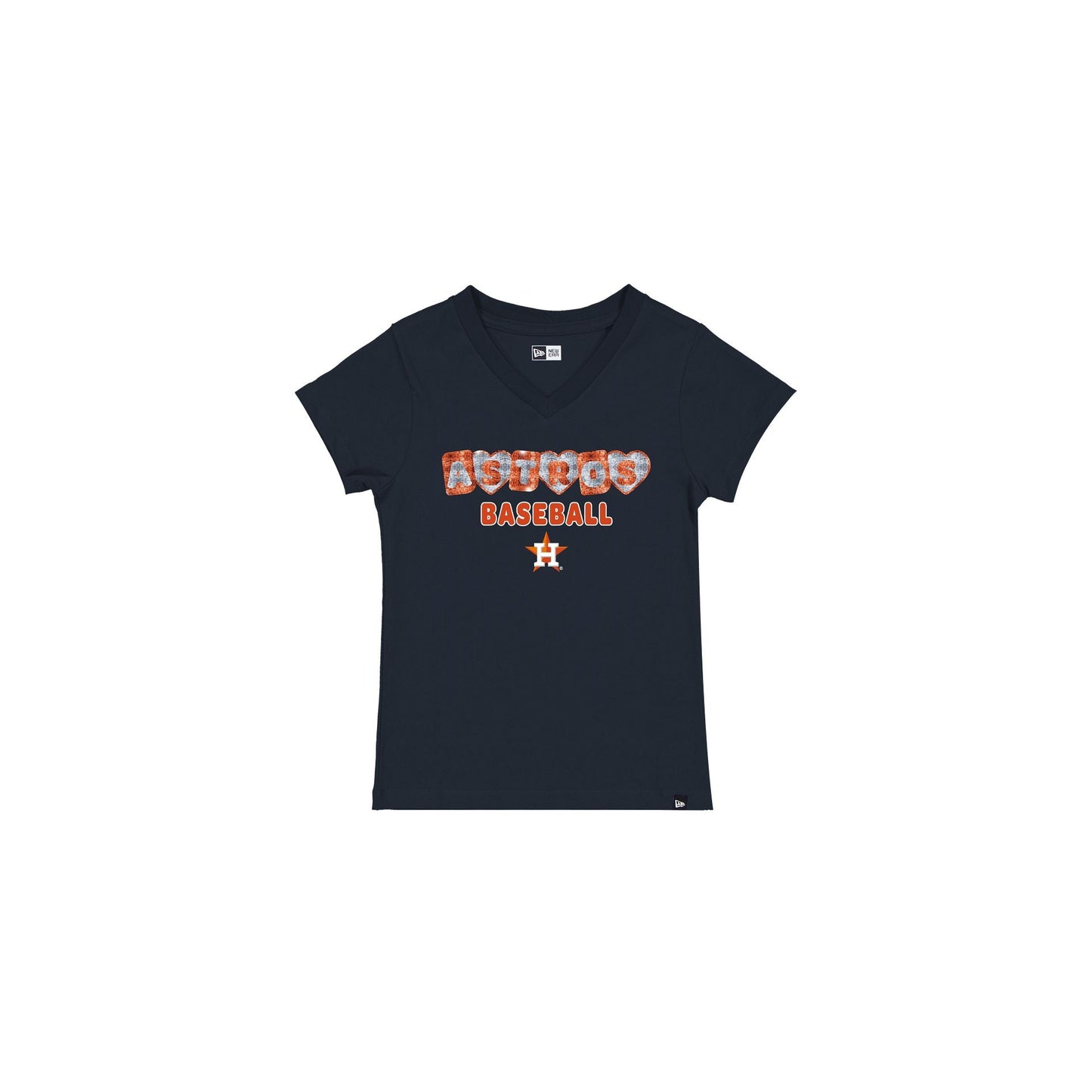 Houston Astros Sequin Hearts Girls T-Shirt