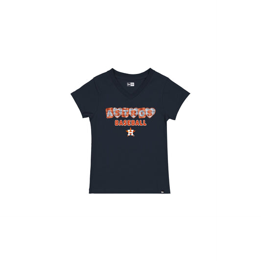 Houston Astros Sequin Hearts Girls T-Shirt