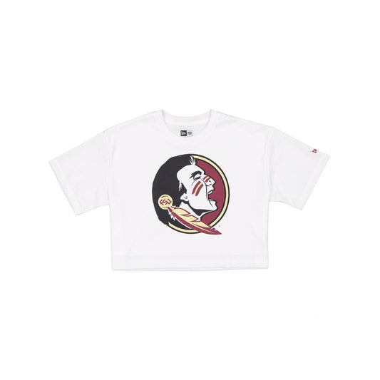 Florida State Seminoles Summer Women's White Cropped Jersey T-Shirt