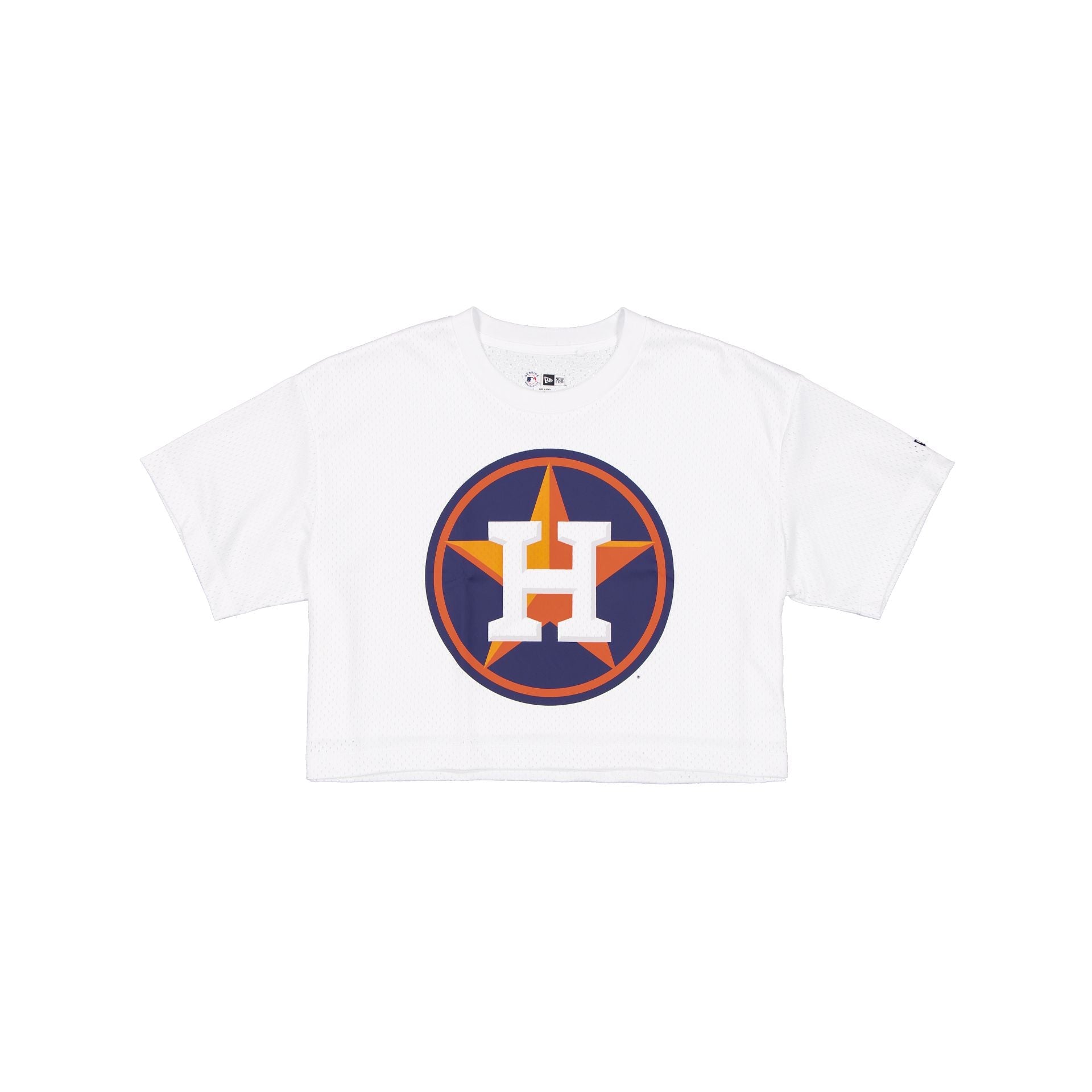 Houston Astros Summer Women's White Cropped Jersey T-Shirt