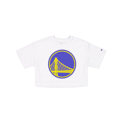 Golden State Warriors Summer Women's White Cropped Jersey T-Shirt