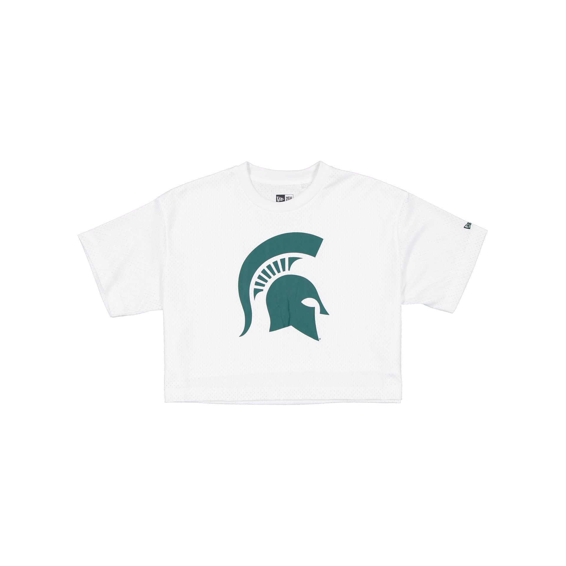 Michigan State Spartans Summer Women's White Cropped Jersey T-Shirt