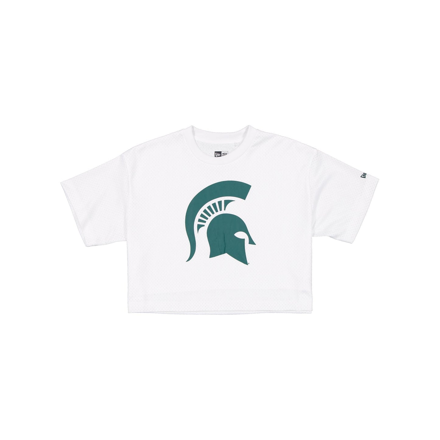 Michigan State Spartans Summer Women's White Cropped Jersey T-Shirt