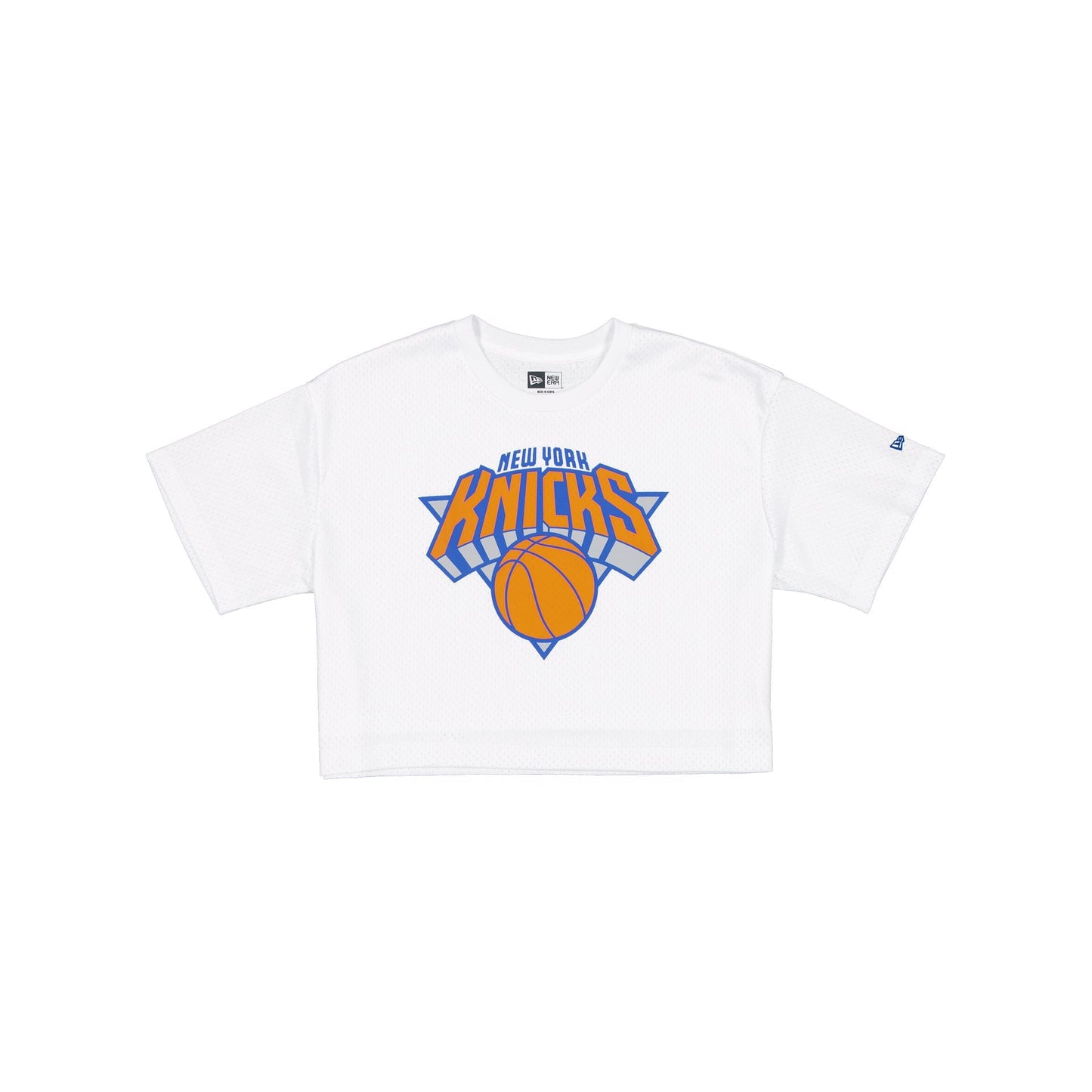 New York Knicks Summer Women's White Cropped Jersey T-Shirt