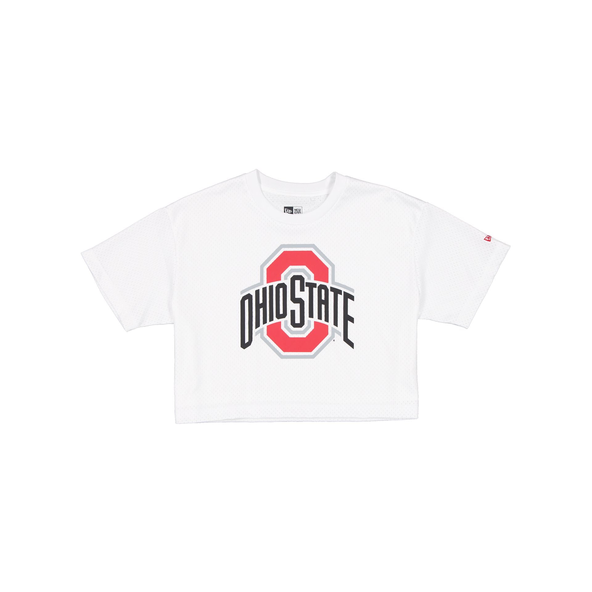 Ohio State Buckeyes Summer Women's White Cropped Jersey T-Shirt