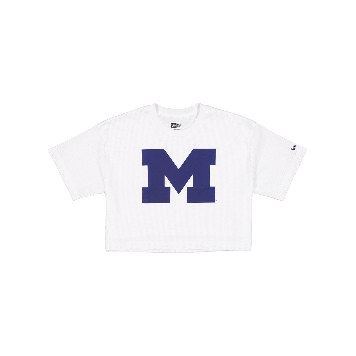 Michigan Wolverines Summer Women's White Cropped Jersey T-Shirt