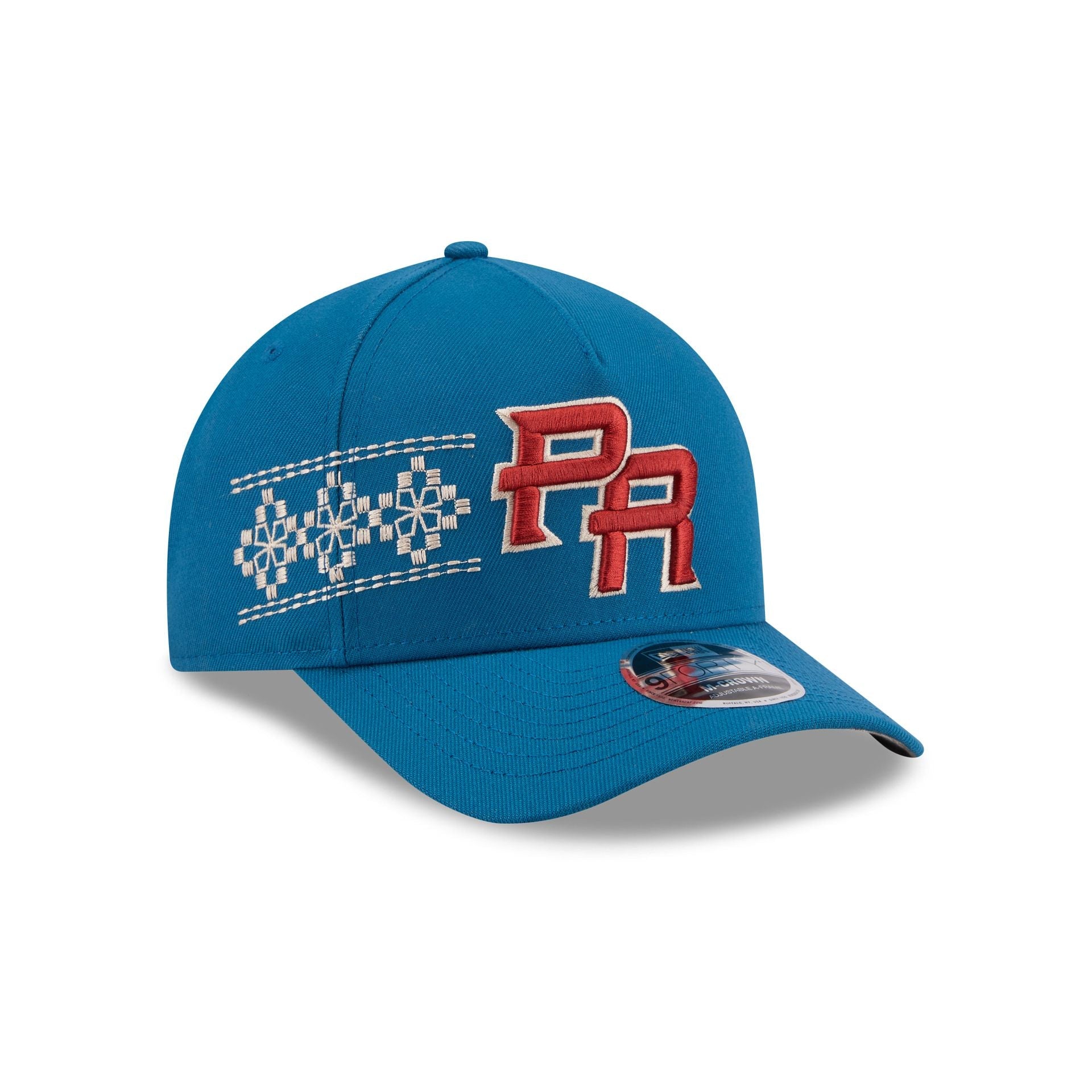 Puerto Rico Latin Embroidery 9FORTY M-Crown A-Frame Snapback Hat