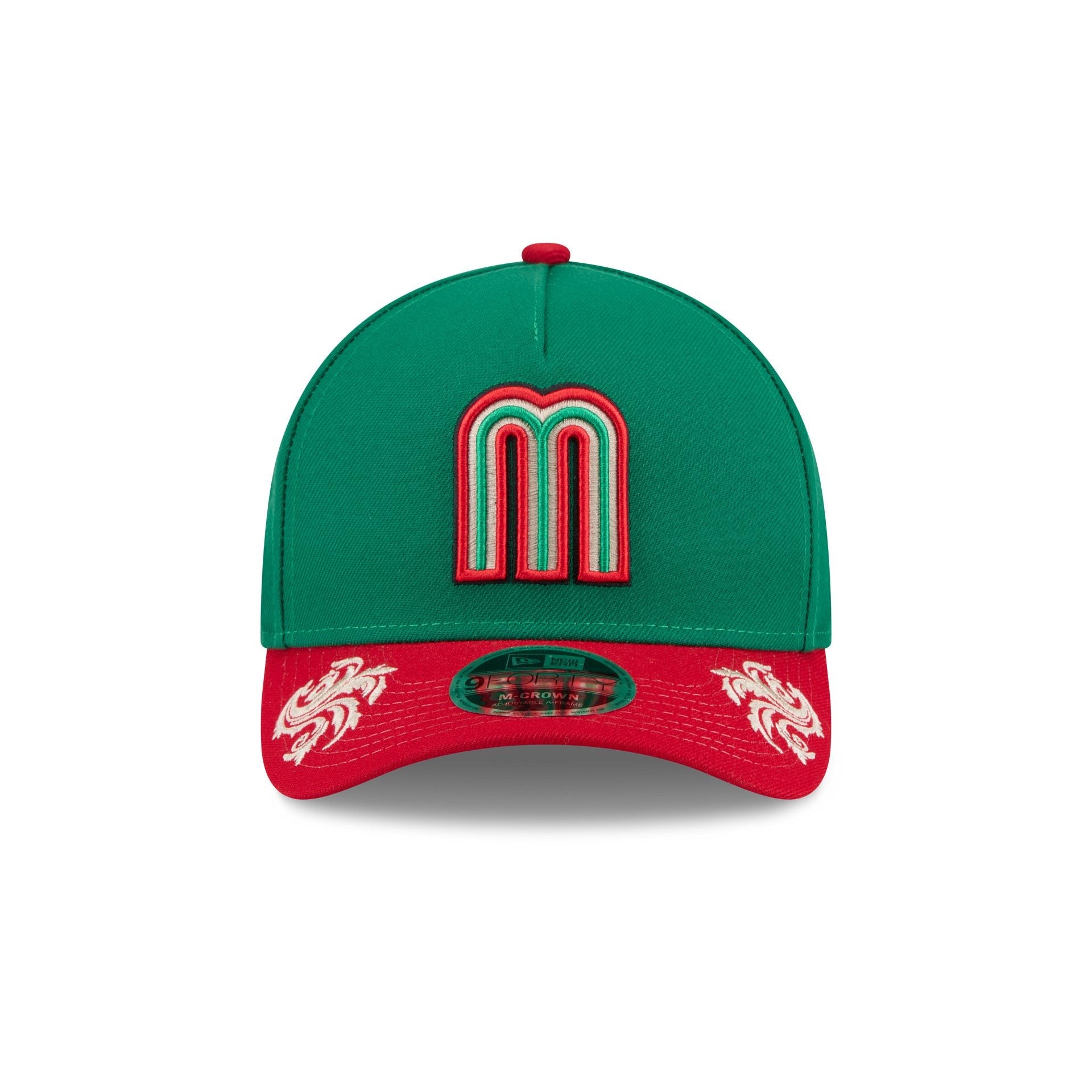 Mexico Baseball Script 9FORTY M-Crown A-Frame Snapback Hat