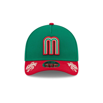 Mexico Baseball Script 9FORTY M-Crown A-Frame Snapback Hat
