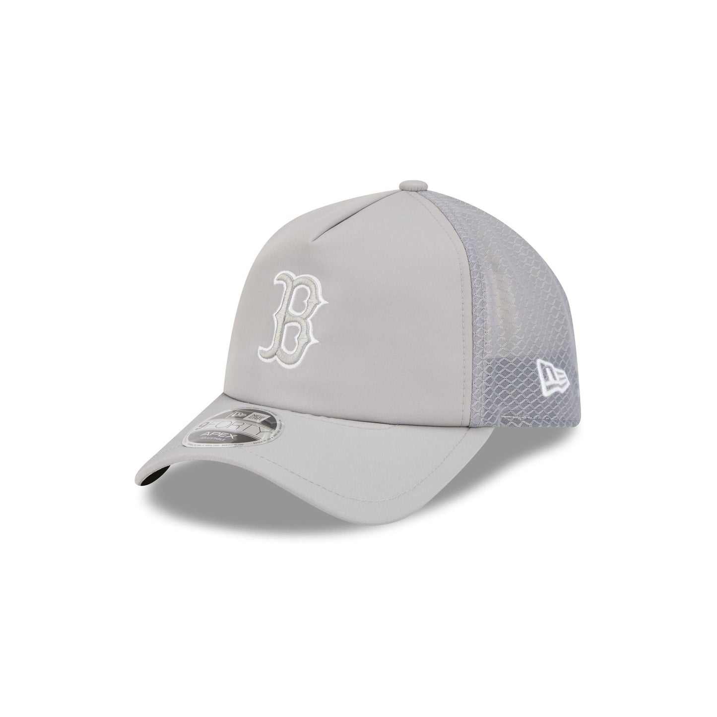 Boston Red Sox 2026 Batting Practice Gray 9FORTY APEX Trucker Hat