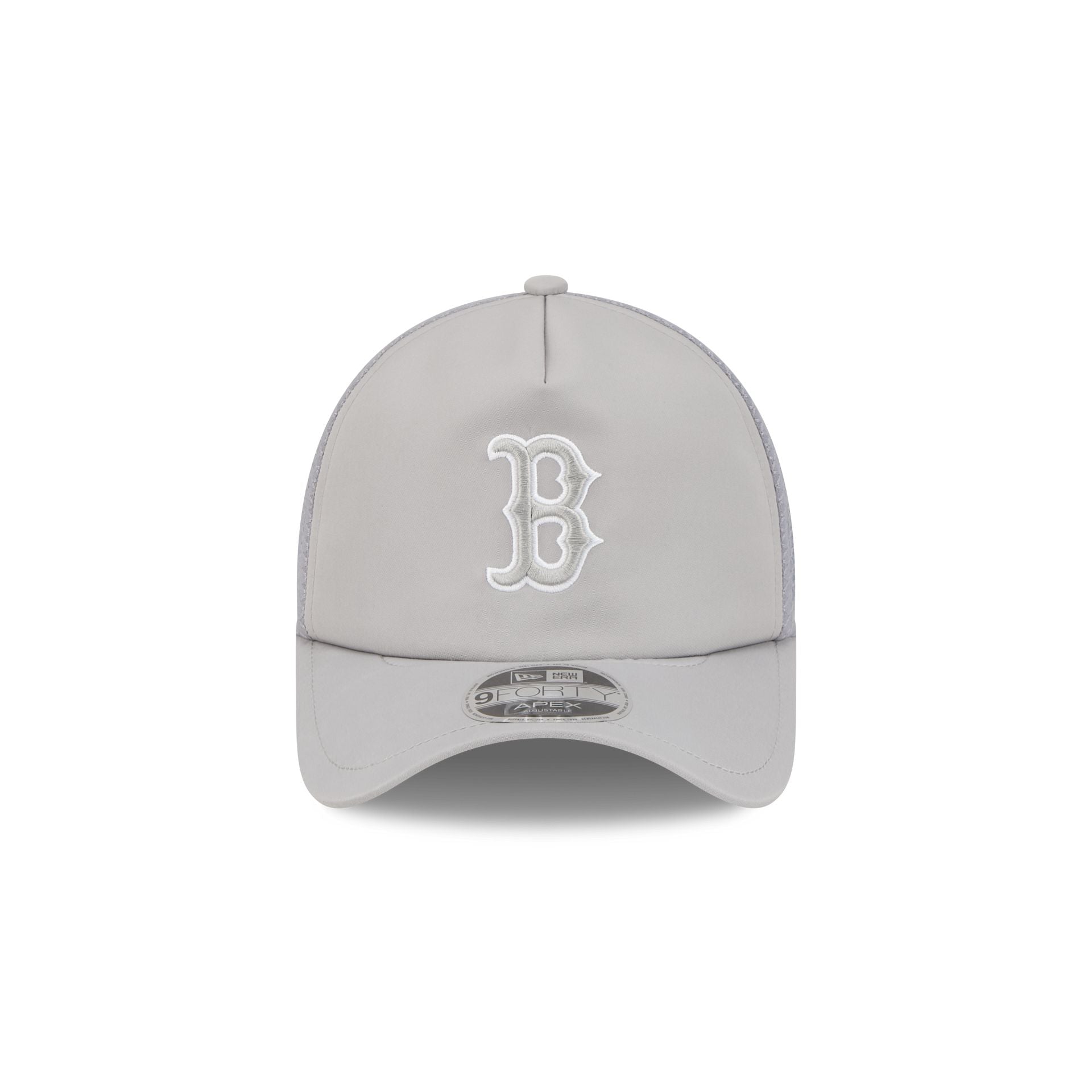 Boston Red Sox 2026 Batting Practice Gray 9FORTY APEX Trucker Hat