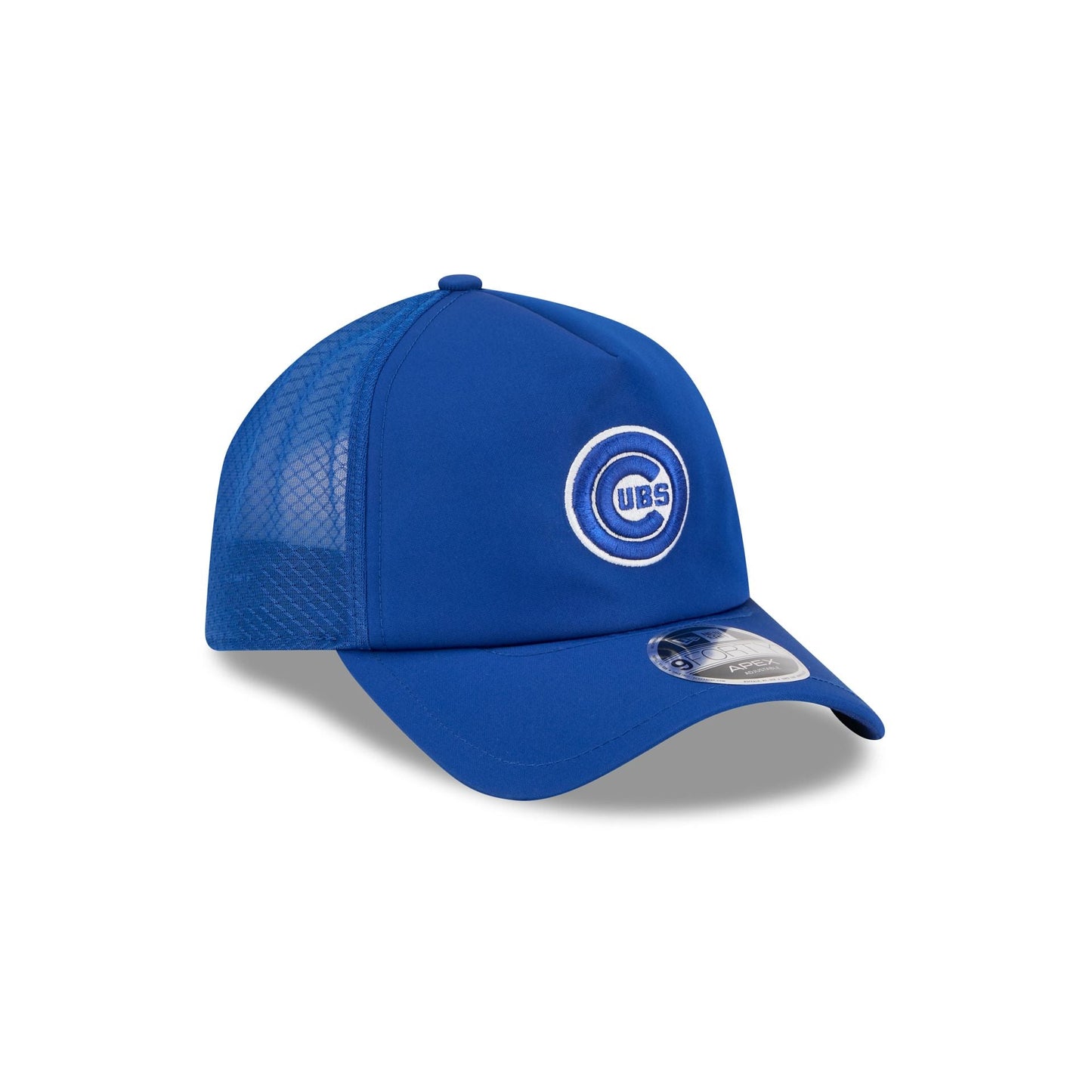 Chicago Cubs 2026 Batting Practice Alt Circle 9FORTY APEX Trucker Hat