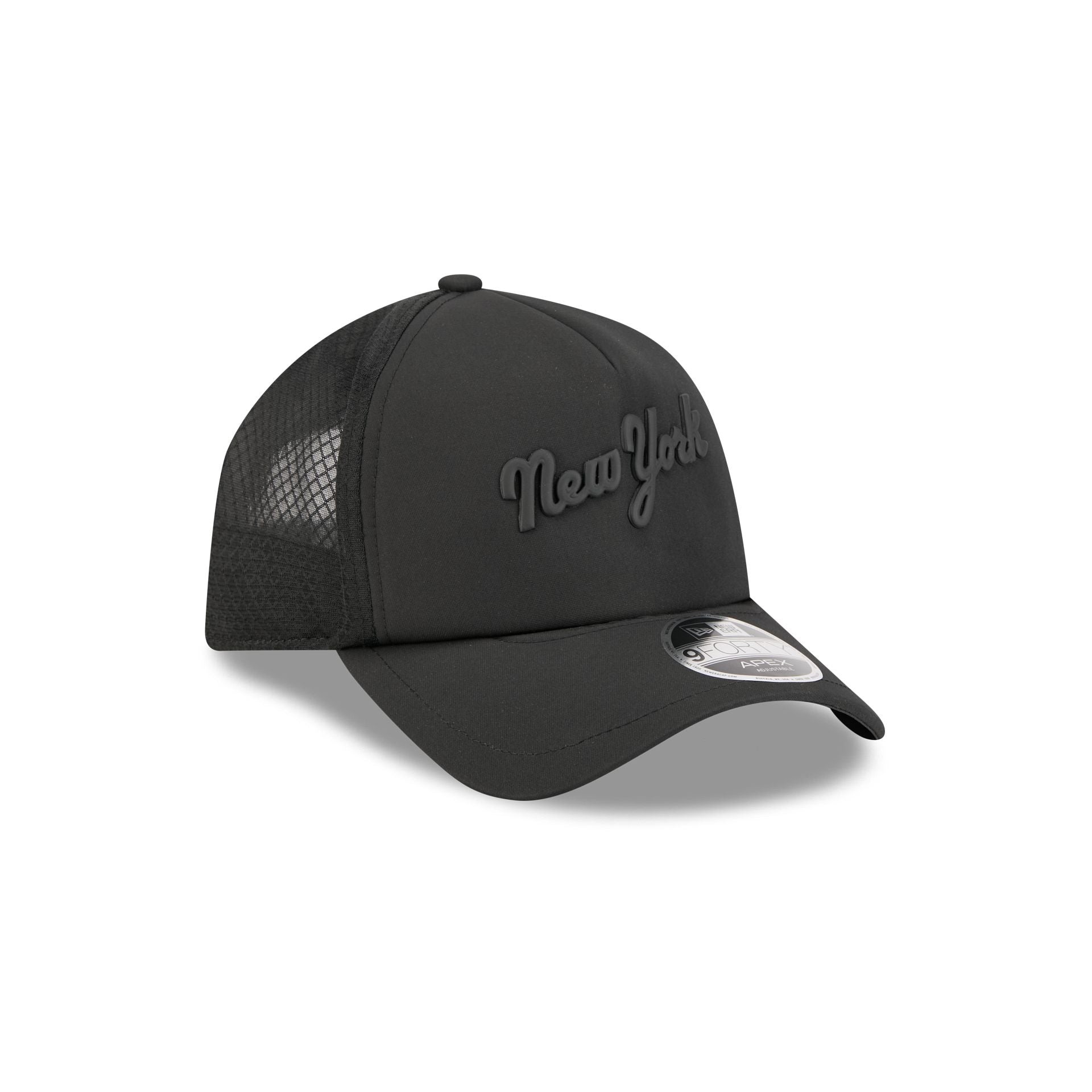 New York Mets 2026 Batting Practice Black 9FORTY APEX Trucker Hat