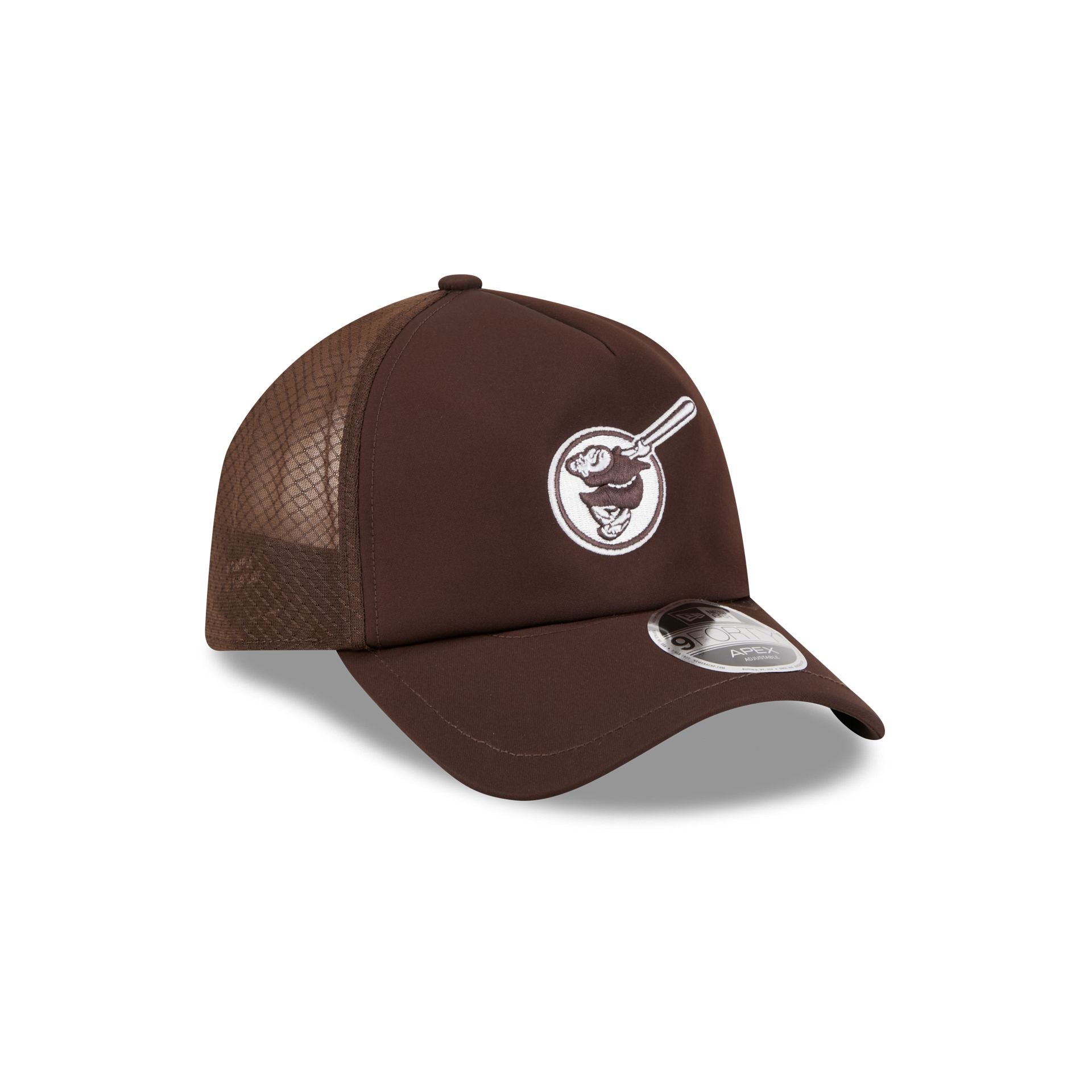 San Diego Padres 2026 Batting Practice Alt Friar 9FORTY APEX Trucker Hat