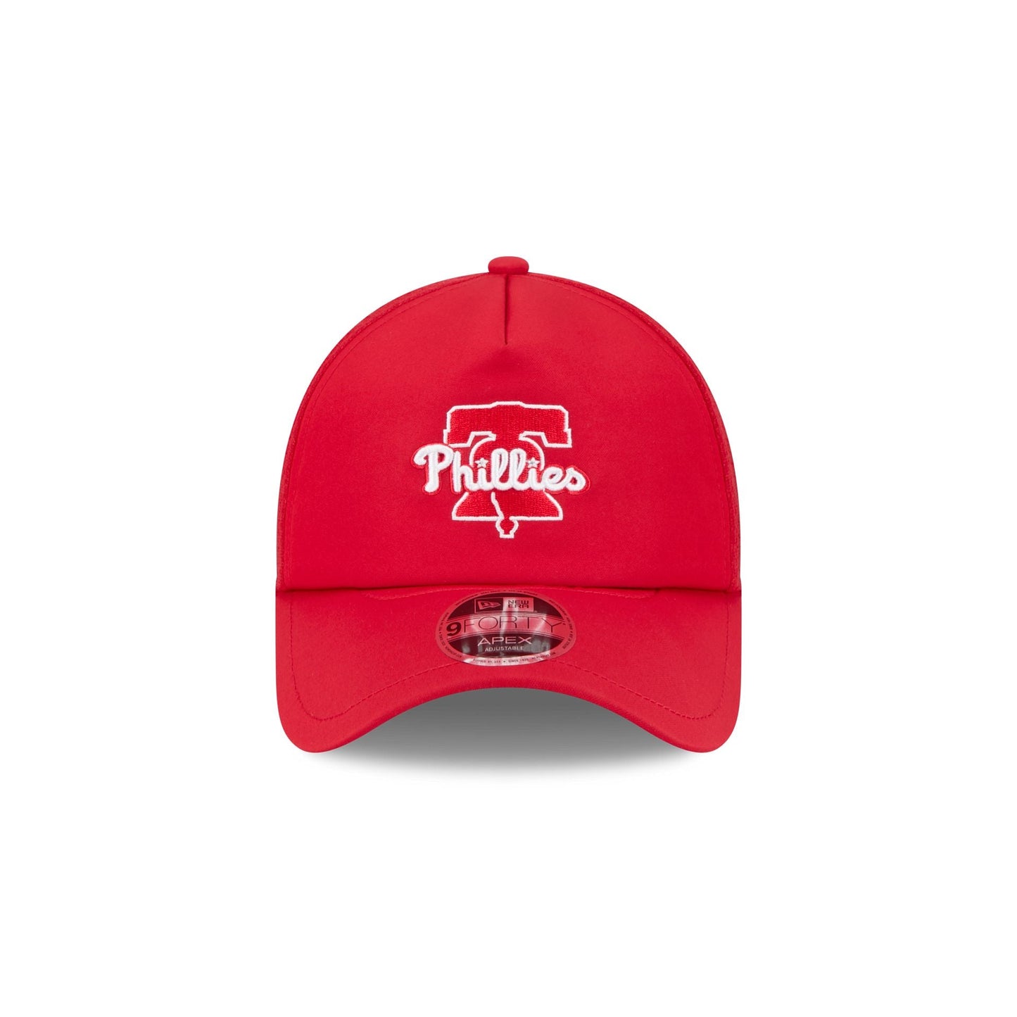 Philadelphia Phillies 2026 Batting Practice Alt Red Bell 9FORTY APEX Trucker Hat