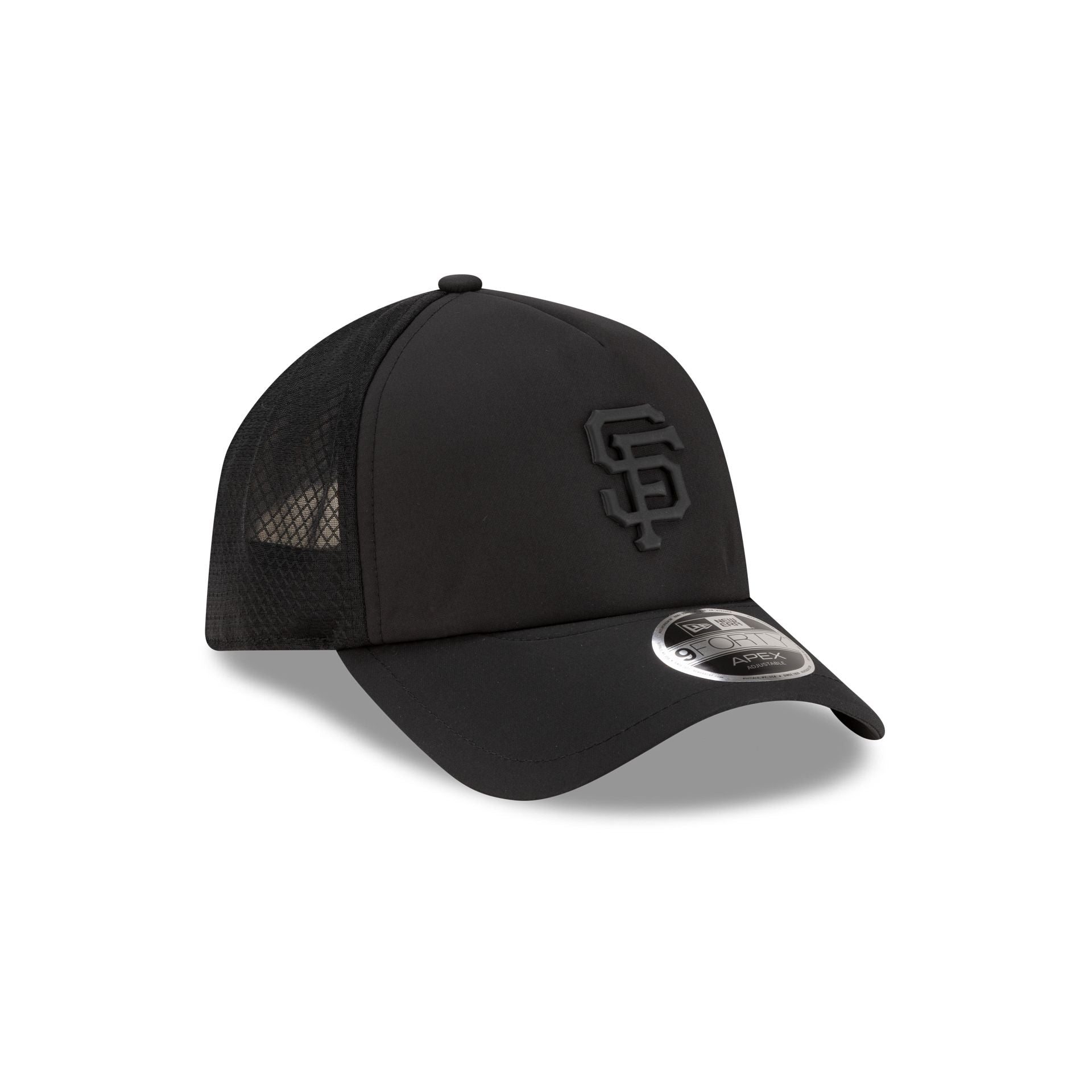 San Francisco Giants 2026 Batting Practice Black 9FORTY APEX Trucker Hat