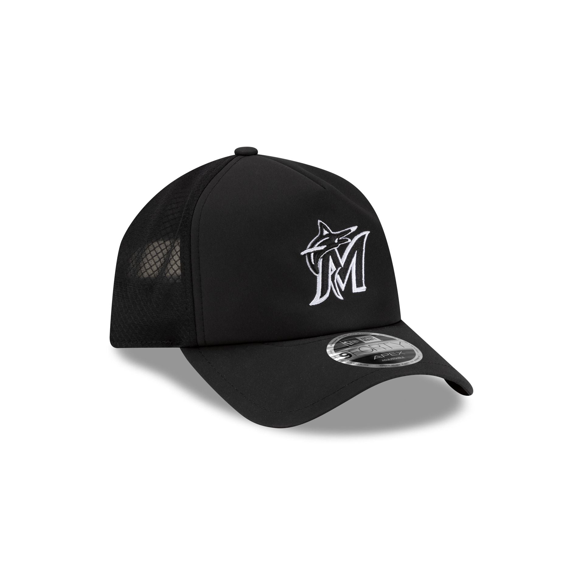 Miami Marlins 2026 Batting Practice 9FORTY APEX Trucker Hat