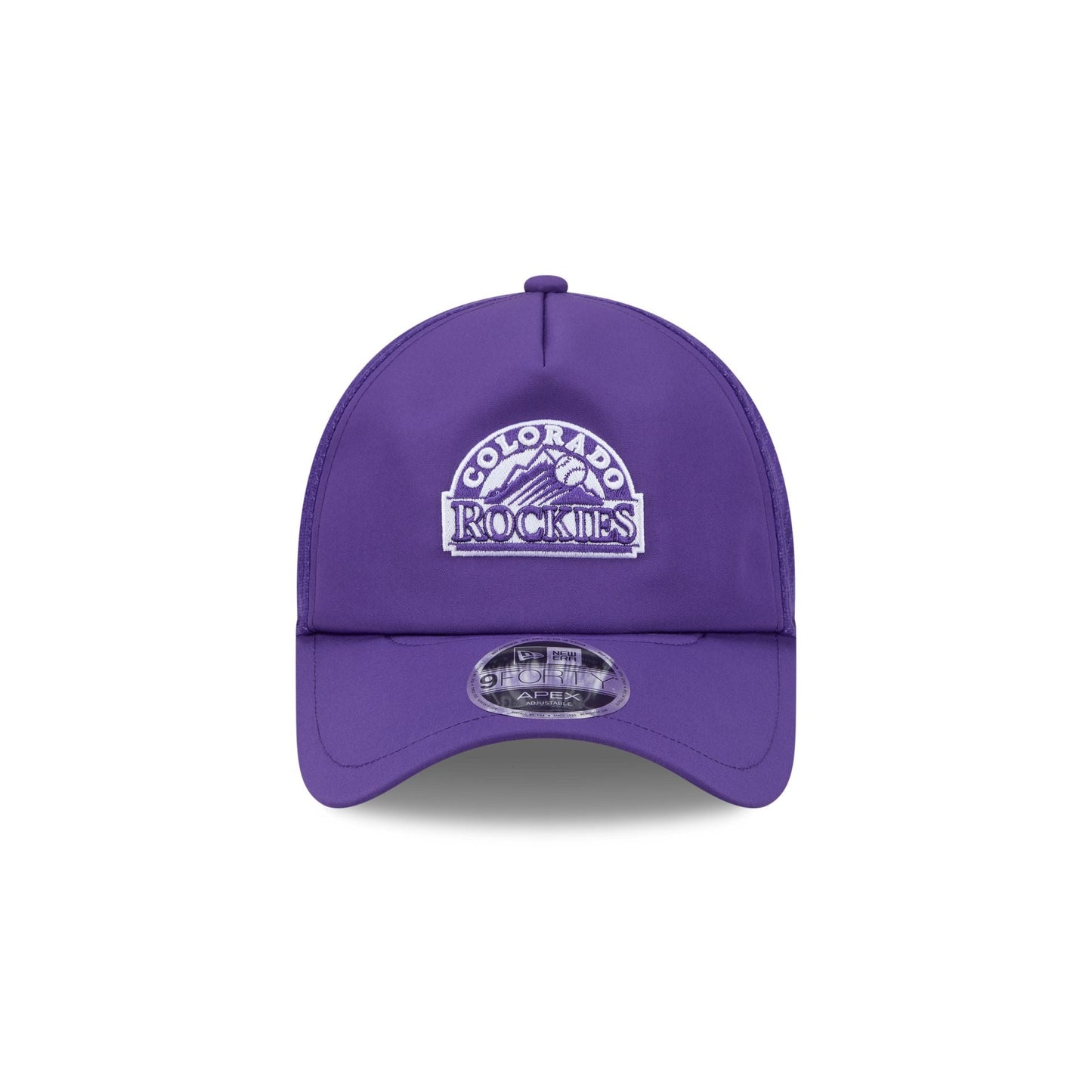 Colorado Rockies 2026 Batting Practice Alt Arch 9FORTY APEX Trucker Hat