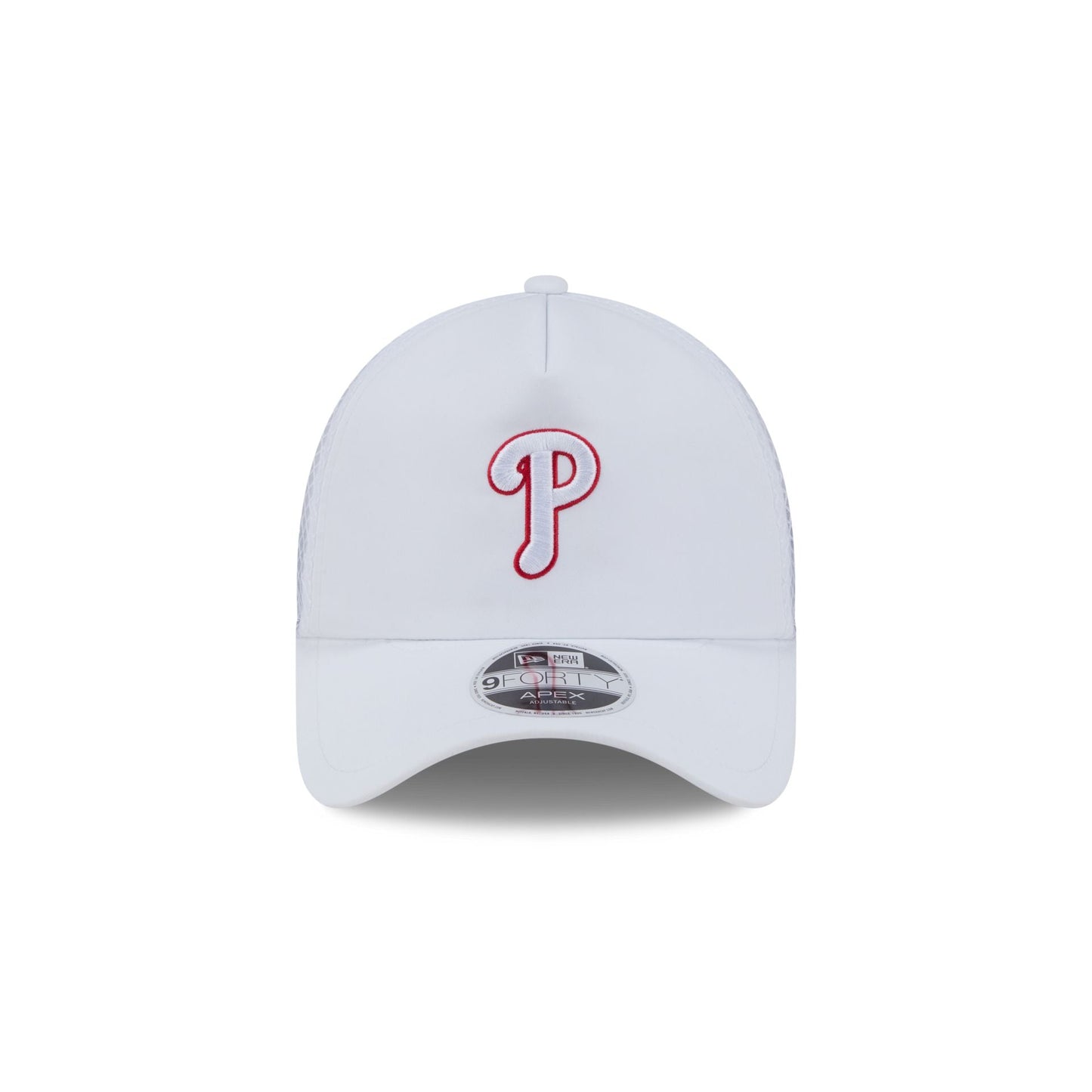 Philadelphia Phillies 2026 Batting Practice White 9FORTY APEX Trucker Hat