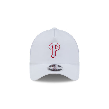 Philadelphia Phillies 2026 Batting Practice White 9FORTY APEX Trucker Hat