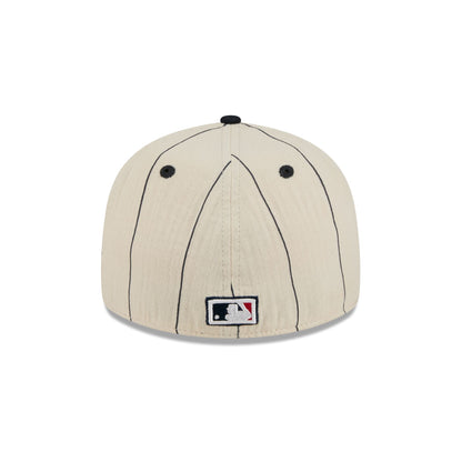 Los Angeles Angels Linen Pinstripe Retro Crown 59FIFTY Fitted Hat