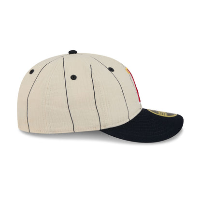 Los Angeles Angels Linen Pinstripe Retro Crown 59FIFTY Fitted Hat