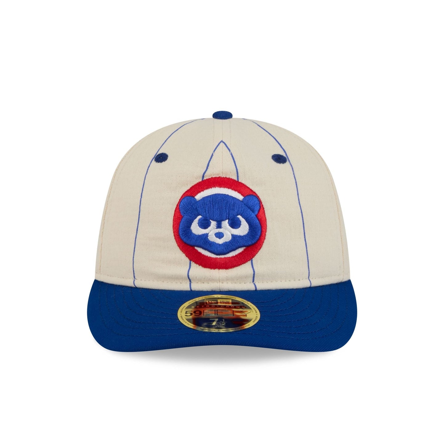Chicago Cubs Linen Pinstripe Retro Crown 59FIFTY Fitted Hat