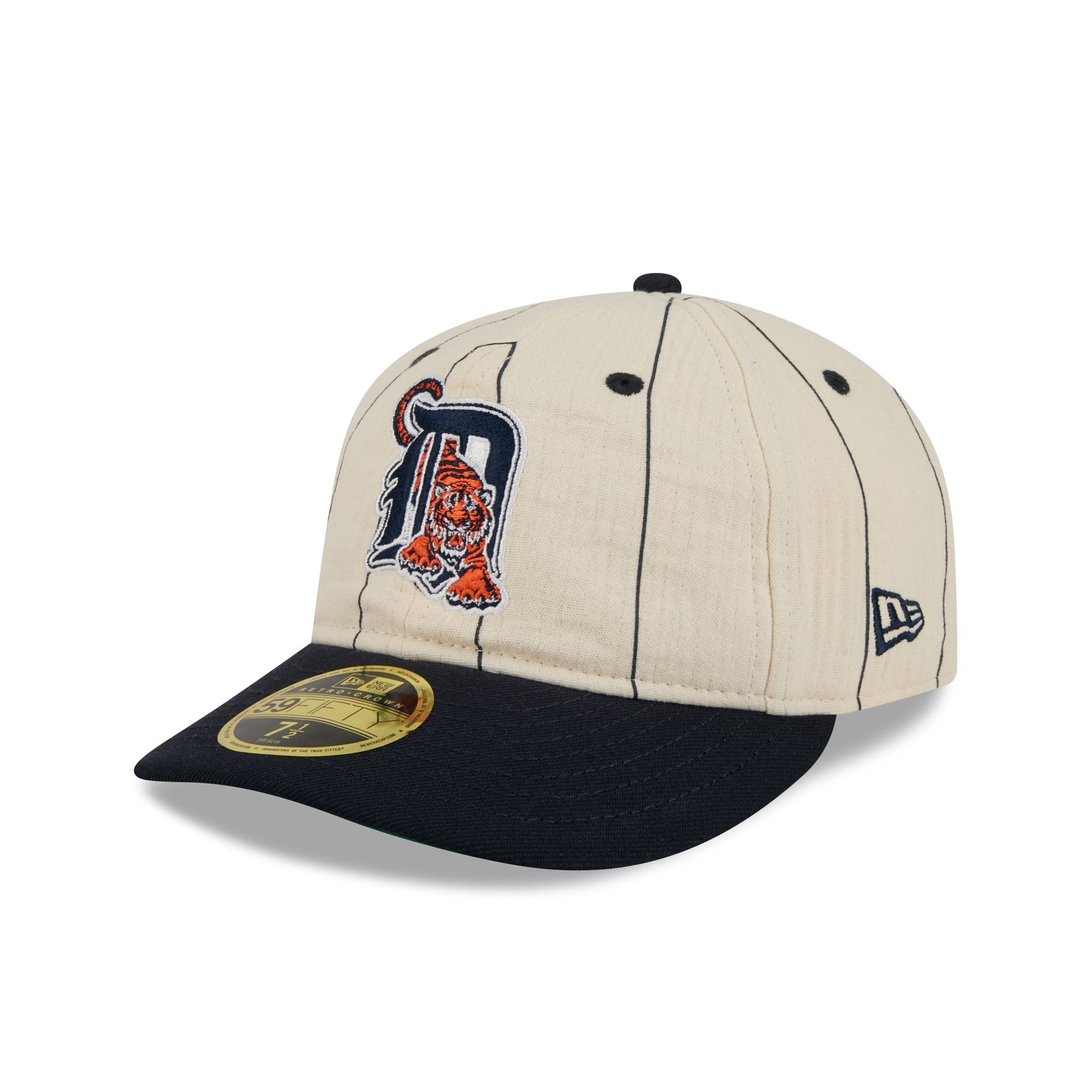 Detroit Tigers Linen Pinstripe Retro Crown 59FIFTY Fitted Hat