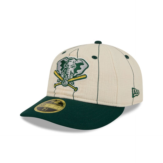 Athletics Linen Pinstripe Retro Crown 59FIFTY Fitted Hat