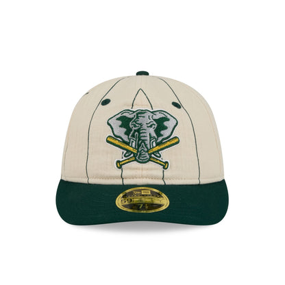 Athletics Linen Pinstripe Retro Crown 59FIFTY Fitted Hat