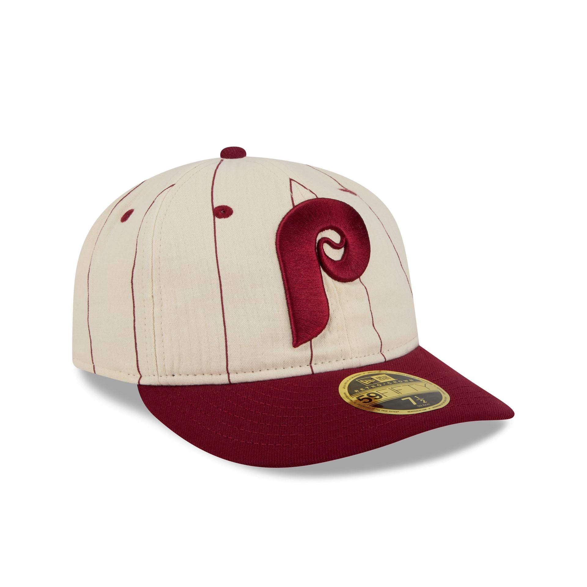 Philadelphia Phillies Linen Pinstripe Retro Crown 59FIFTY Fitted Hat