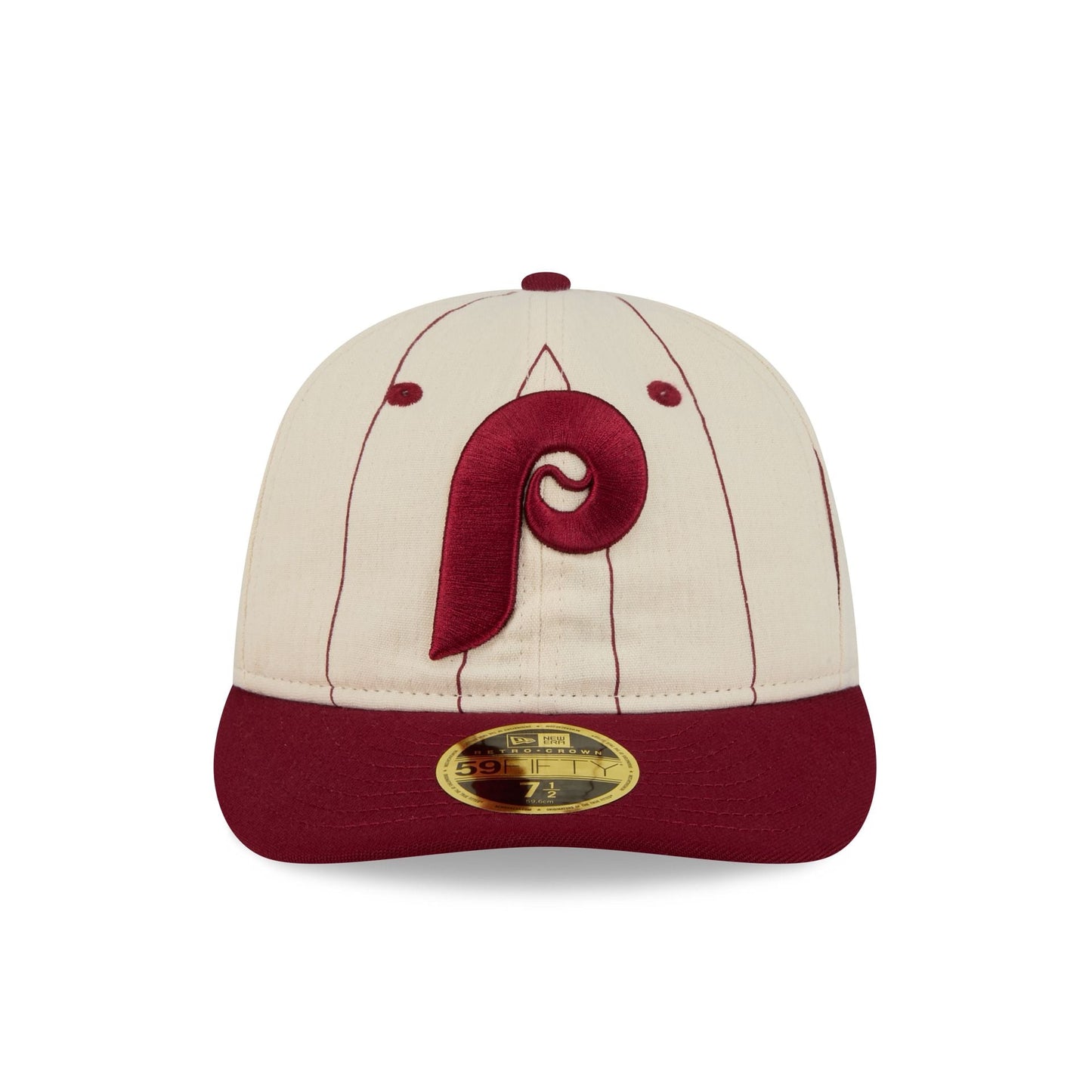 Philadelphia Phillies Linen Pinstripe Retro Crown 59FIFTY Fitted Hat