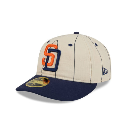 San Diego Padres Linen Pinstripe Retro Crown 59FIFTY Fitted Hat