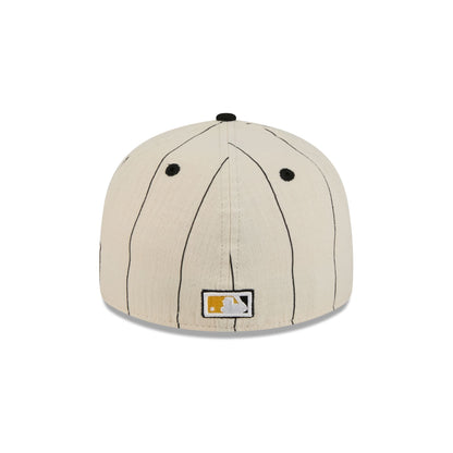 Pittsburgh Pirates Linen Pinstripe Retro Crown 59FIFTY Fitted Hat