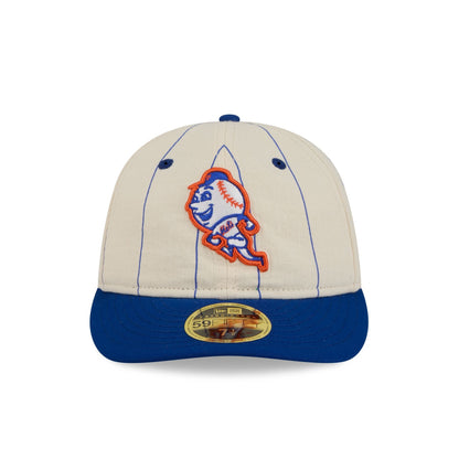 New York Mets Linen Pinstripe Retro Crown 59FIFTY Fitted Hat