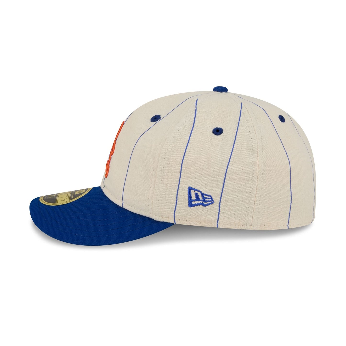 New York Mets Linen Pinstripe Retro Crown 59FIFTY Fitted Hat