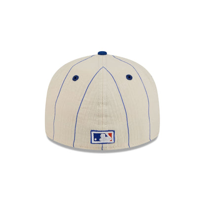 New York Mets Linen Pinstripe Retro Crown 59FIFTY Fitted Hat