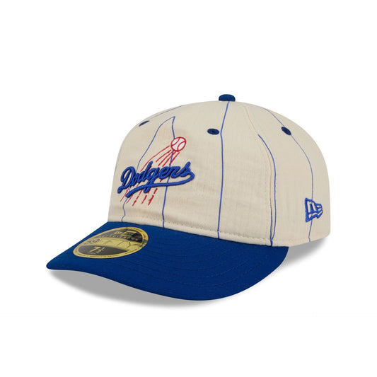 Los Angeles Dodgers Linen Pinstripe Retro Crown 59FIFTY Fitted Hat