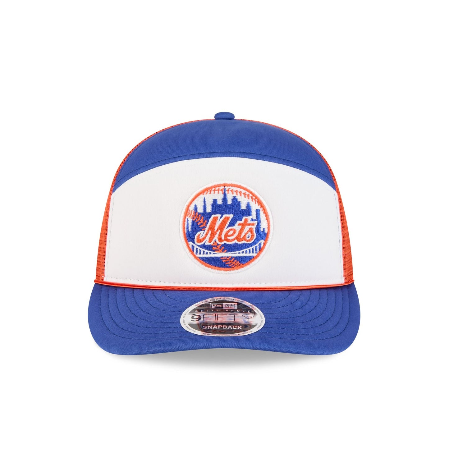 New York Mets Blocked Split Panel 9FIFTY Trucker Hat