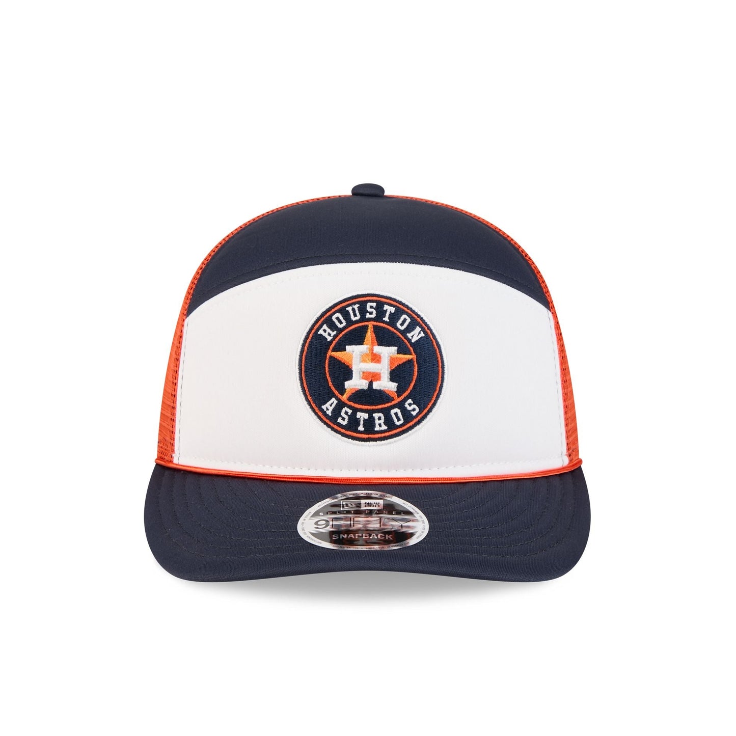Houston Astros Blocked Split Panel 9FIFTY Trucker Hat