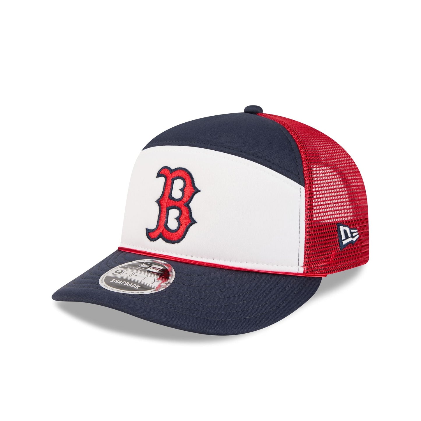 Boston Red Sox Blocked Split Panel 9FIFTY Trucker Hat