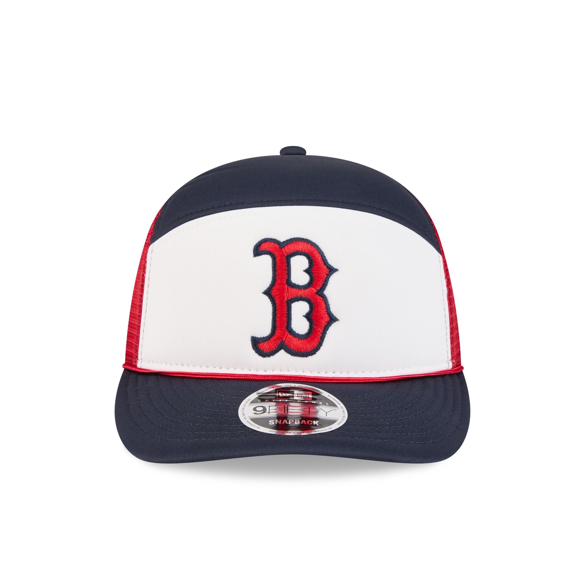 Boston Red Sox Blocked Split Panel 9FIFTY Trucker Hat