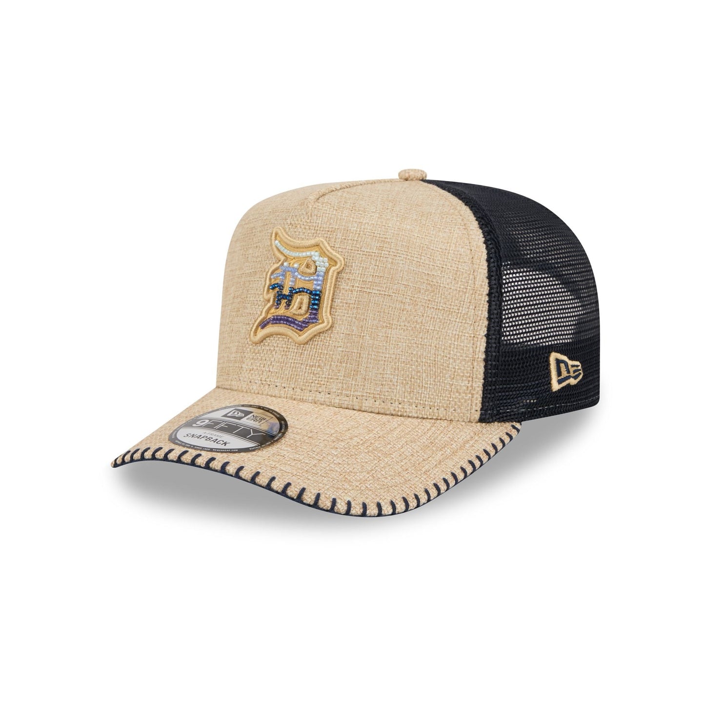 Detroit Tigers Beaded Canvas 9FIFTY A-Frame Trucker Hat