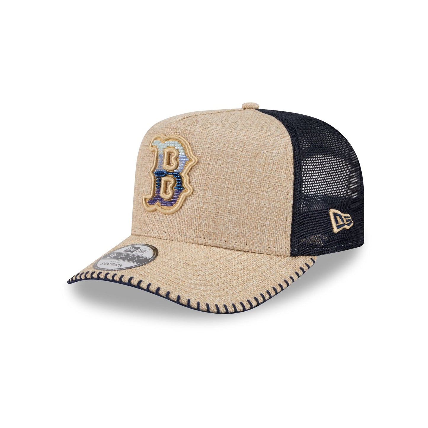 Boston Red Sox Beaded Canvas 9FIFTY A-Frame Trucker Hat