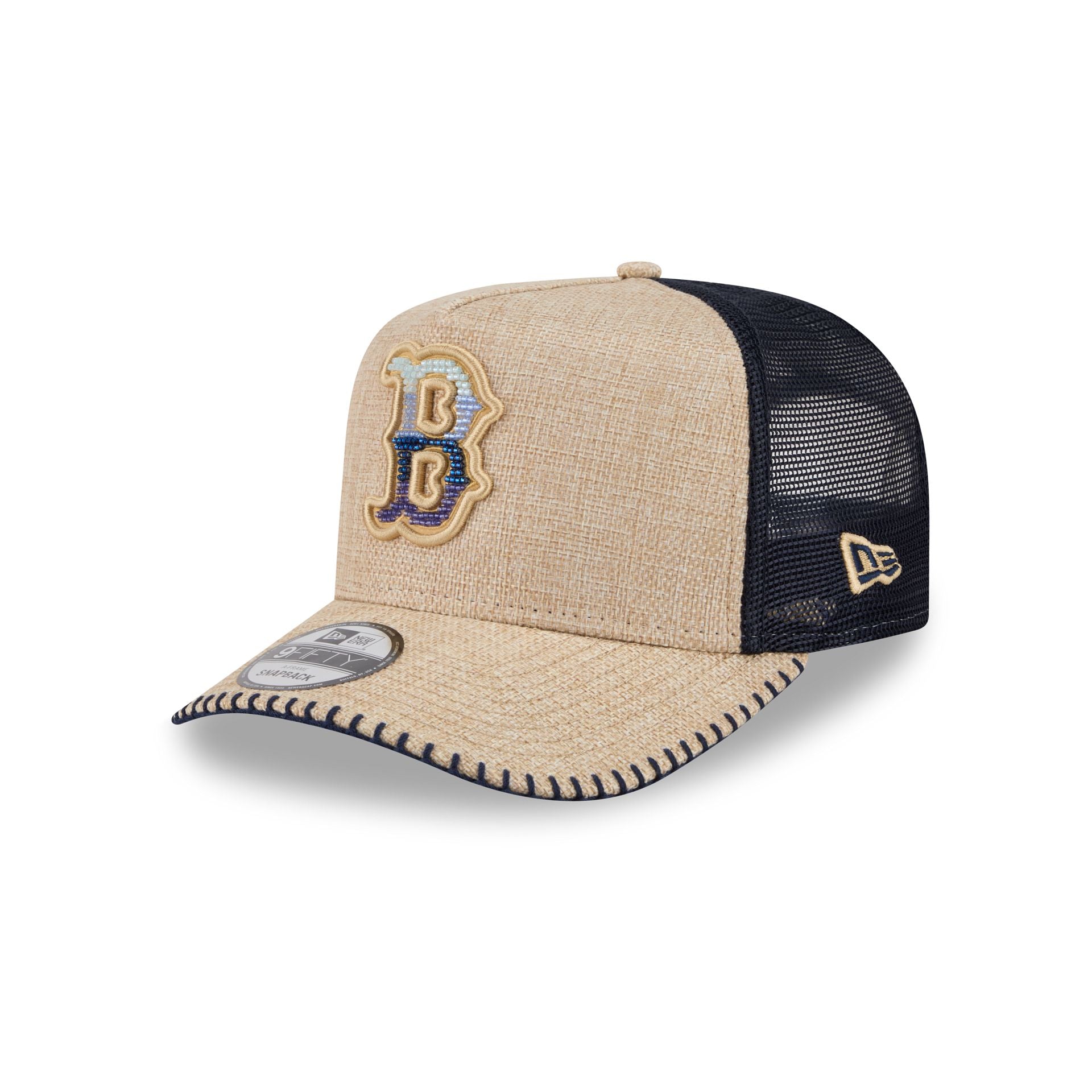 Boston Red Sox Beaded Canvas 9FIFTY A-Frame Trucker Hat
