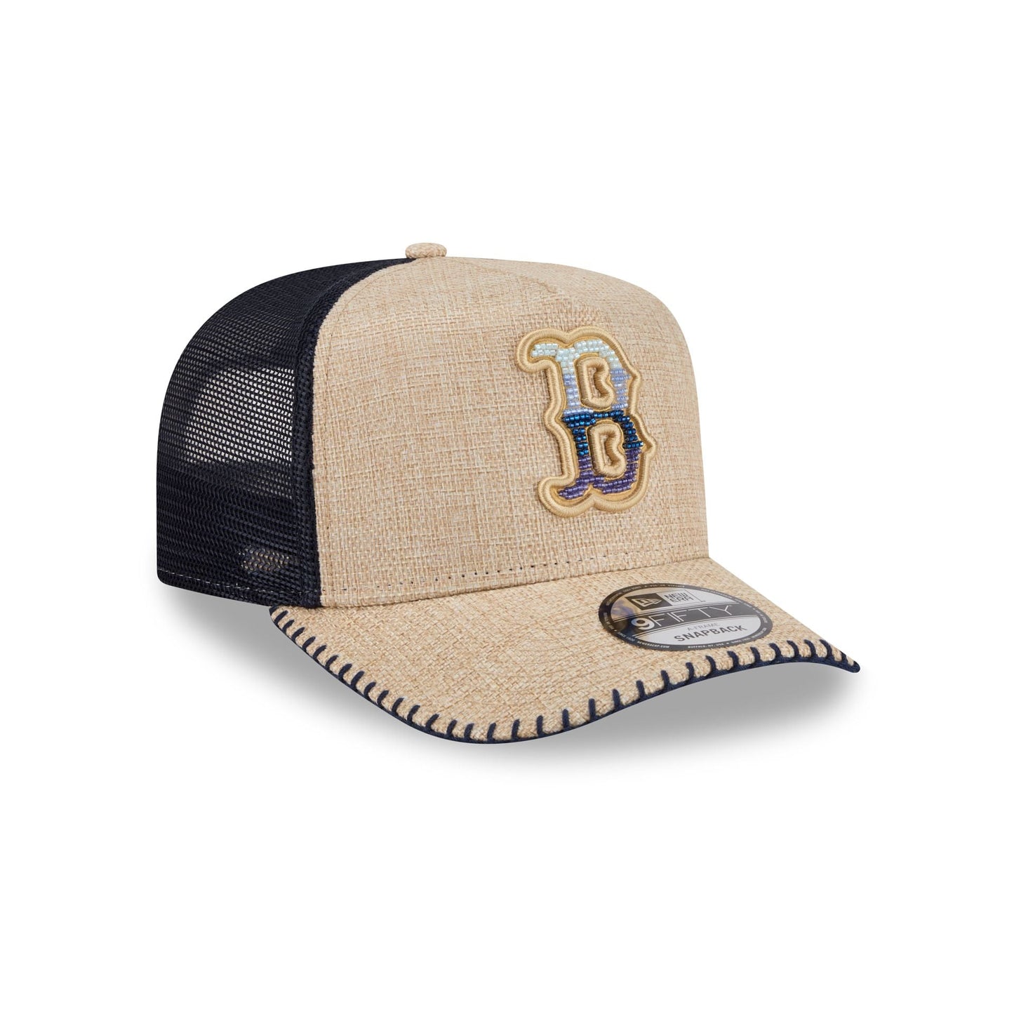 Boston Red Sox Beaded Canvas 9FIFTY A-Frame Trucker Hat