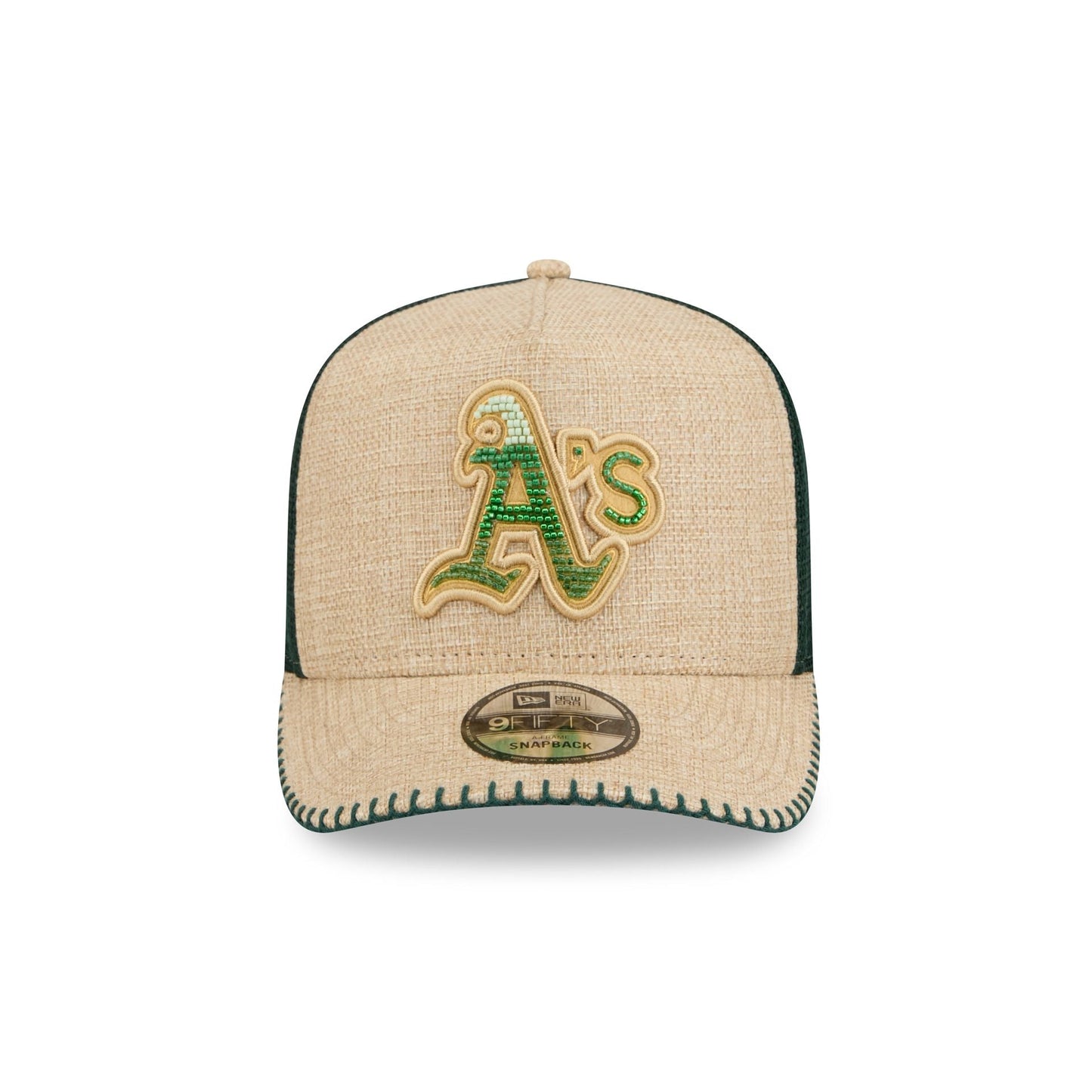 Athletics Beaded Canvas 9FIFTY A-Frame Trucker Hat
