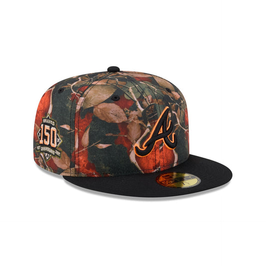 Atlanta Braves Amber Leaves 59FIFTY Fitted Hat