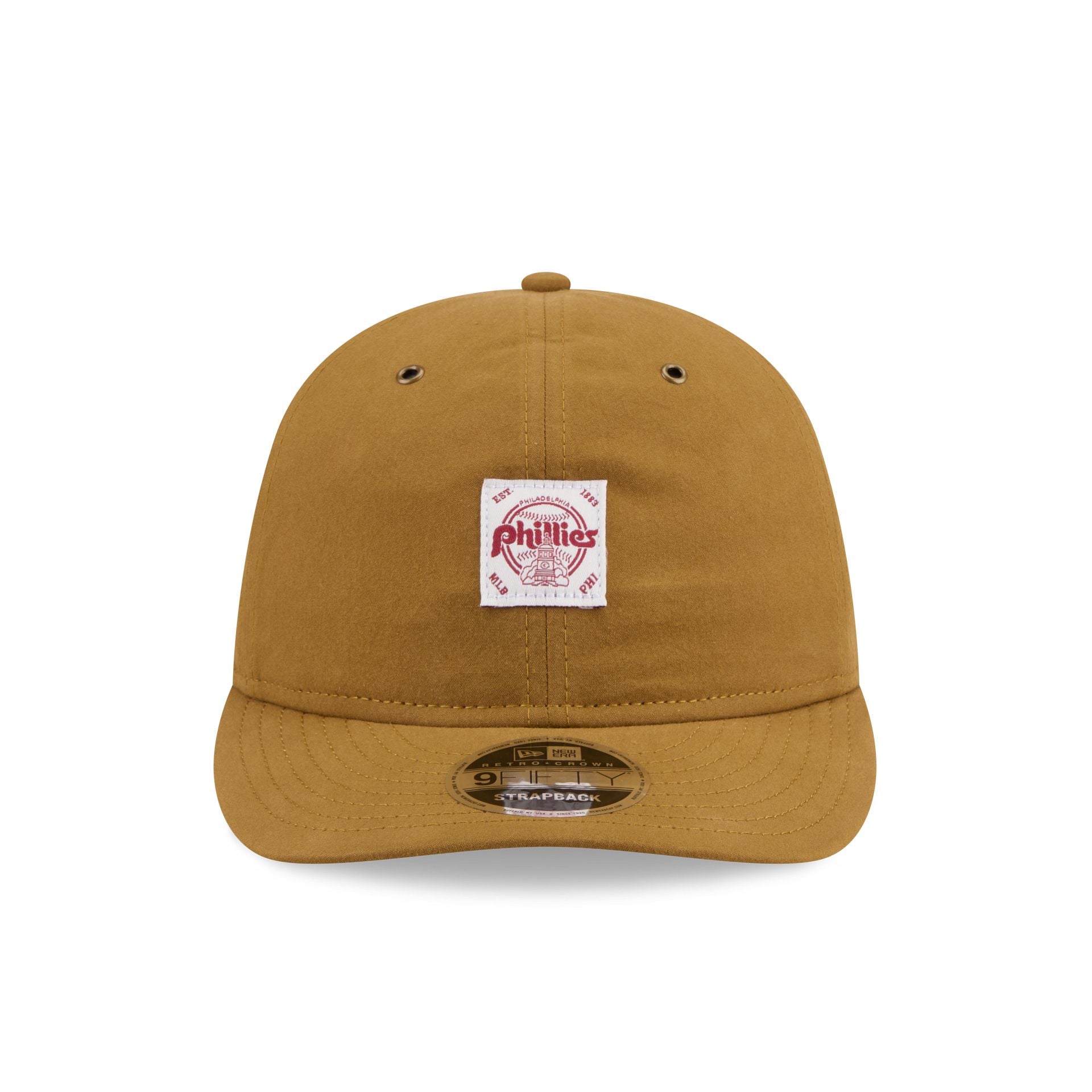 Philadelphia Phillies Brushed Brown Nylon Retro Crown 9FIFTY Adjustable Hat